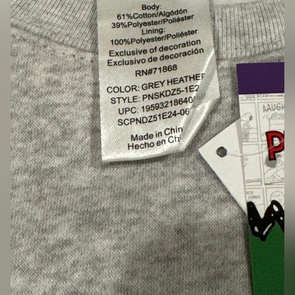 Peanuts light up Christmas sweatshirt unisex kids NWT - Picture 4 of 4